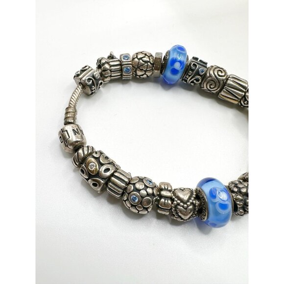 Pandora Charm Bracelet With 25 Charms (Sterling & 14K Accent Beads) - Picture 3 of 14